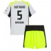 Borussia Dortmund Ramy Bensebaini #5 Bortedraktsett Barn 2025-26 Korte ermer (+ Korte bukser)